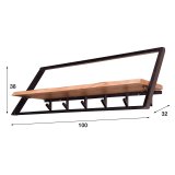 Kapstok Lean / Massief acacia naturel
