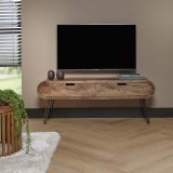 TV-meubel 2L 135 barrel / Massief mango zandkleur