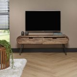 TV-meubel 2L 135 barrel / Massief mango zandkleur