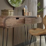 Kaptafel 2L barrel / Massief mango zandkleur