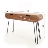 Kaptafel 2L barrel / Massief mango zandkleur