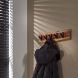 Kapstok edge 5 haken / Massief acacia naturel
