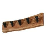 Kapstok edge 5 haken / Massief acacia naturel