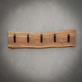 Kapstok edge 5 haken / Massief acacia naturel