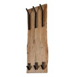 Kapstok edge 2x3 haken hoog / Massief acacia naturel
