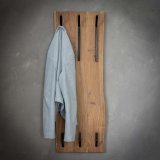 Kapstok edge 2x3 haken hoog / Massief acacia naturel