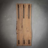 Kapstok edge 2x3 haken hoog / Massief acacia naturel