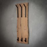 Kapstok edge 2x3 haken hoog / Massief acacia naturel