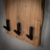 Kapstok edge 2x3 haken hoog / Massief acacia naturel