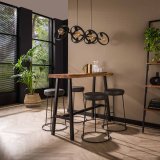 Bartafel live edge 2+3 dik / Massief acacia naturel