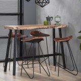 Bartafel live edge 2+3 dik / Massief acacia naturel