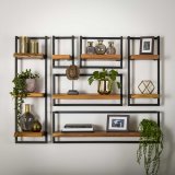 Wandplank edge 30cm 100 cm hoog / Massief acacia naturel