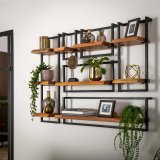 Wandplank edge 30cm 100 cm hoog / Massief acacia naturel