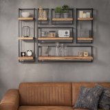Wandplank edge 30cm 100 cm hoog / Massief acacia naturel