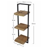 Wandplank edge 30cm 100 cm hoog / Massief acacia naturel