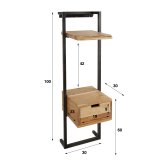 Nachtkastje air solid XS / Massief acacia naturel
