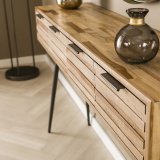 Haltafel 4L Teca strip / Teakhout verweerd