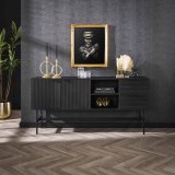 Dressoir 2D/2L marina / Massief mango zwart
