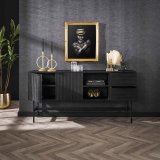 Dressoir 2D/2L marina / Massief mango zwart