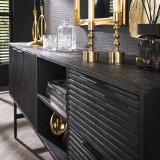 Dressoir 2D/2L marina / Massief mango zwart