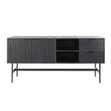 Dressoir 2D/2L marina / Massief mango zwart