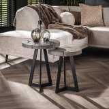 Bijzettafel set/2 grey mix / Grijs
