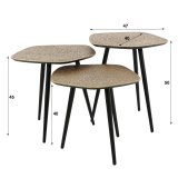 Salontafel set/3 point metallic / Brons antiek / Brons antiek