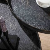 Salontafel set/2 rond metallic / Grijs
