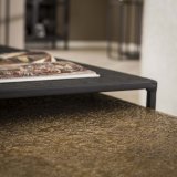 Salontafel set/2 rechthoek iron metallic / Grijs