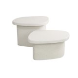 Salontafel set/2 stone organic / Marmer composiet
