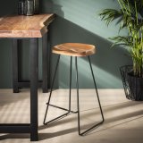 Barstoel houten zitting. VPE4 / Massief acacia naturel