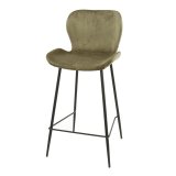 Barstoel ronde buis. VPE4 / Champagne velours