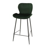 Barstoel ronde buis. VPE4 / Groen velours