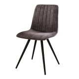 Stoel velvet straight stitch. VPE4 / Grijs velours