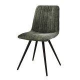 Stoel velvet straight stitch. VPE4 / Mosgroen velours