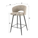 Barstoel boucle salon. VPE2 / Boucle zandkleur