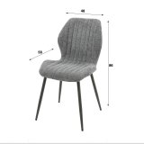 Stoel boucle lendesteun. VPE4 / Boucle grijs