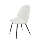 Stoel boucle ronde rug. VPE2 / Boucle wit