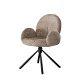 Armstoel rondo boucle. VPE2 / Boucle zandkleur