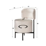 Stoel cocktail boucle draaibaar. VPE2 / Boucle wit