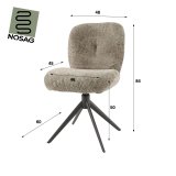 Stoel comfort draaibaar. VPE2 / Boucle taupe
