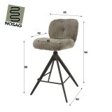 Barstoel comfort draaibaar. VPE2 / Boucle taupe