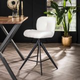 Barstoel comfort draaibaar. VPE2 / Boucle wit