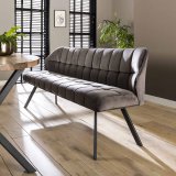 Eetkamerbank raster / Antraciet velours