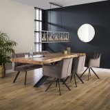 Eetkamerbank raster / Antraciet velours