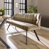 Eetkamerbank raster / Champagne velours