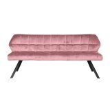 Eetkamerbank raster / Roze velours