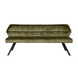 Eetkamerbank raster / Groen velours