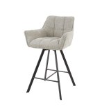 Barstoel raster draaibaar. VPE2 / Boucle zandkleur