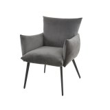 Eetkamerfauteuil lobby / Antraciet velours